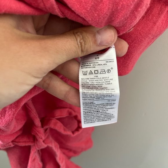 Linen Blend Gap Sleeveless Adjustable Strap Romper Women’s Size 4 - Picture 10 of 10